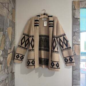 Overland Sylvia Alpaca Wool Knit Southwestern Cardigan Sweater